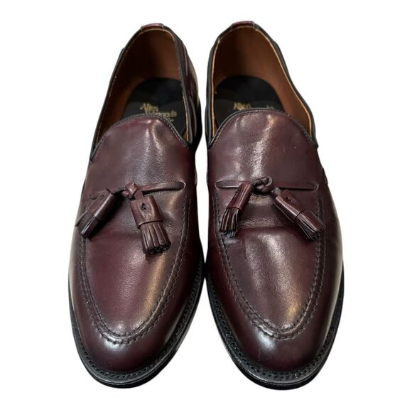 New Allen Edmonds Grayson Merlot Leather Slip-on Tassel Dress Shoes Loafers 10 main image 2